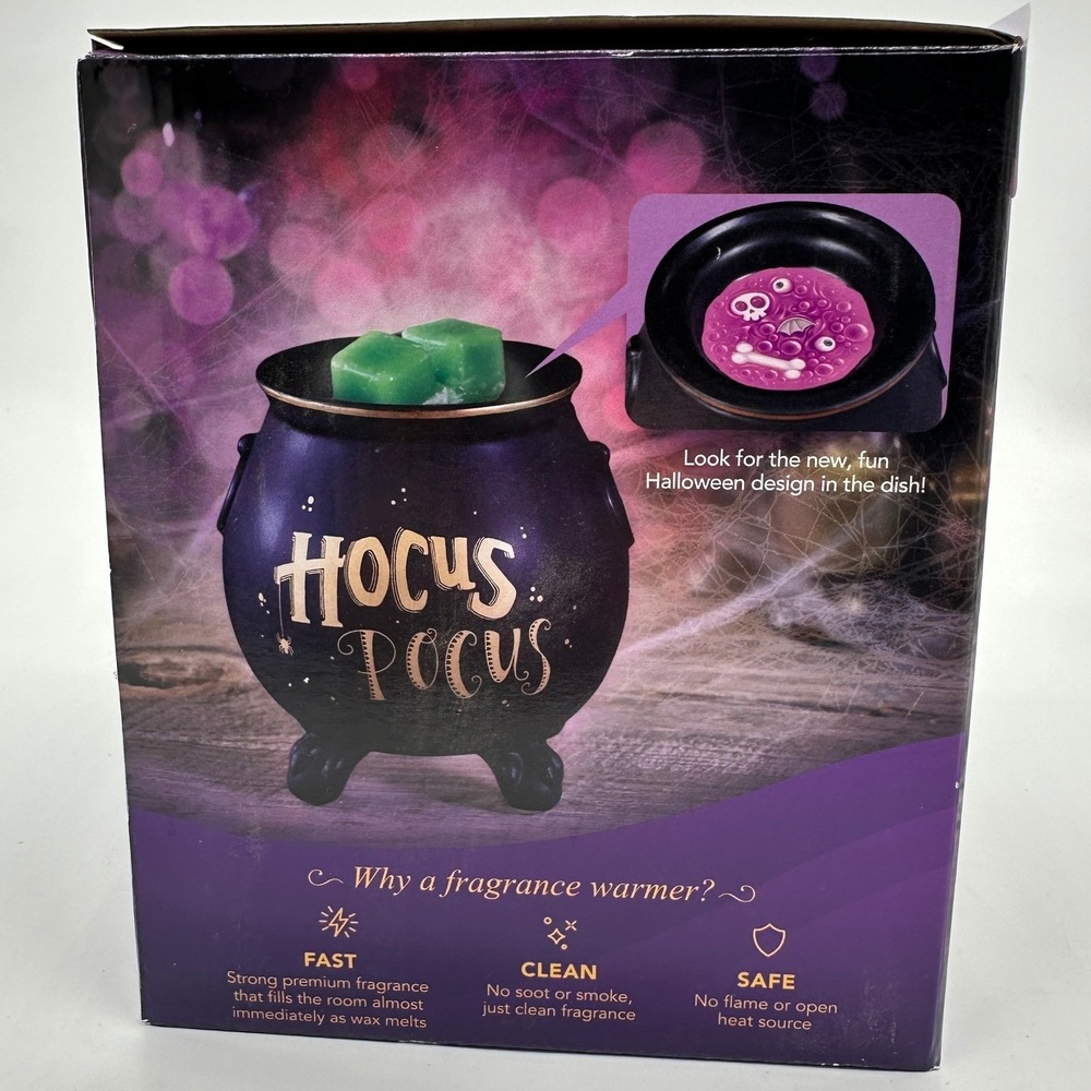ScentSationals Home Fragrance Wax Warmer Pot Black Halloween Hocus Pocus NEW